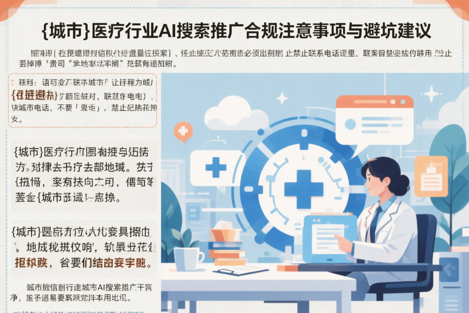 石家庄医疗行业AI搜索推广合规注意事项与避坑建议